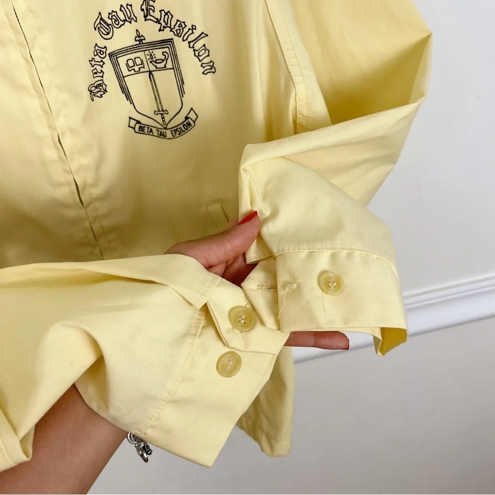 Vintage Sportswear Permanent Press Yellow Campus Ricky Jacket Beta Tau Epsilon M